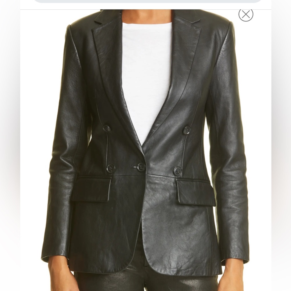 FRAME Leather 70’s Blazer
